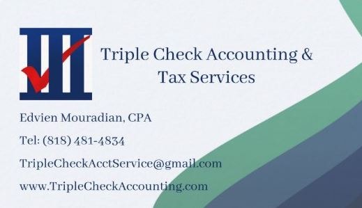 Triple Check Accounting business card