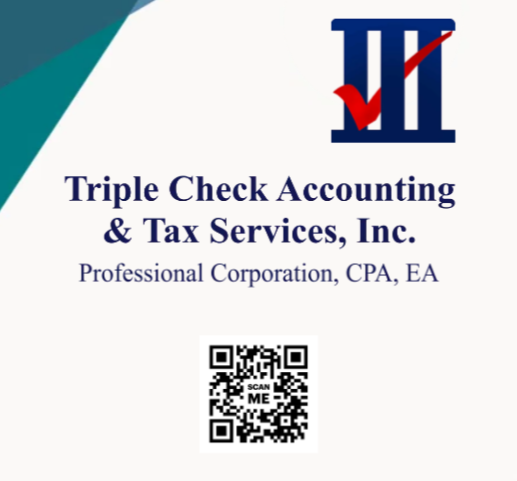 Triple Check Accounting table runner branding