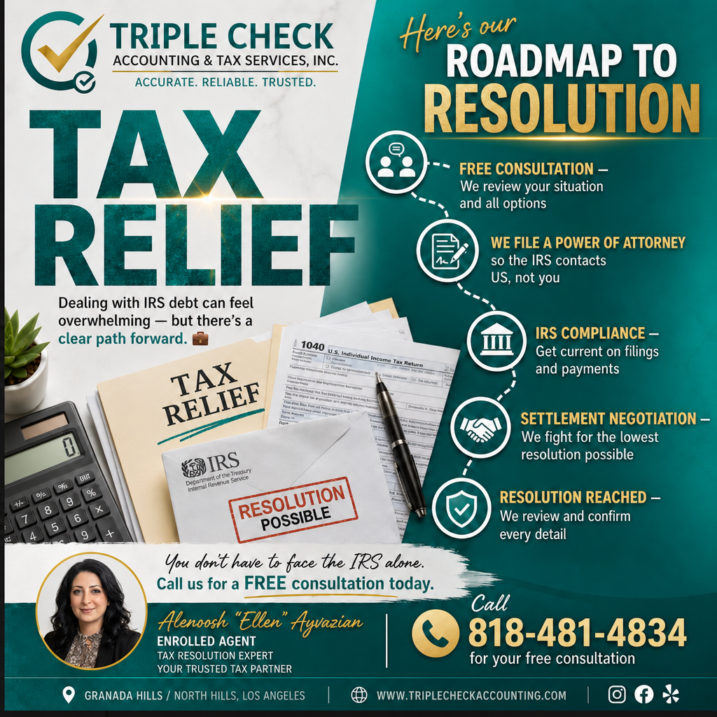 Tax Relief — Roadmap to Resolution flyer